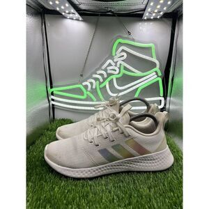 Adidas Women's Pure Motion Running Shoes Cloudfoam White/Rainbow GZ8523‎ Size 8
